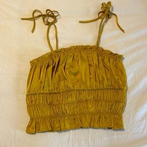Unknown brand gold tie strap top